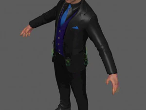 Business Man Rig 3D Model