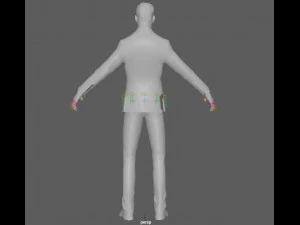 Business Man Rig 3D Model
