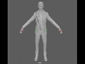 Business Man Rig 3D Model