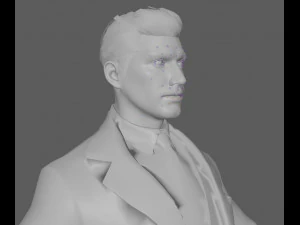 Business Man Rig 3D Model