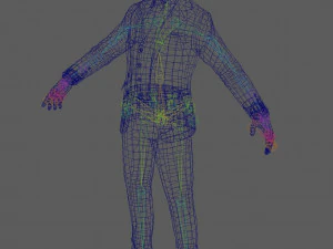 Business Man Rig 3D Model