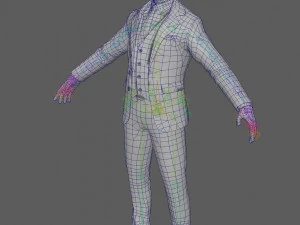 Business Man Rig 3D Model