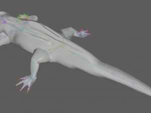 Crocodile Rig 3D Model