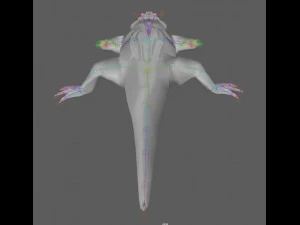 Crocodile Rig 3D Model