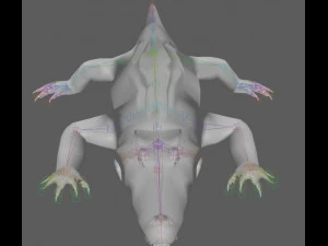 Crocodile Rig 3D Model