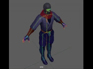Ninja Warrior Rig 3D Model