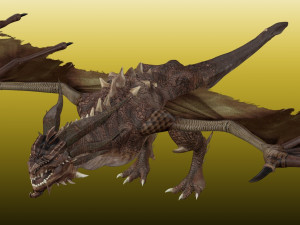 Dragon Wyvern Rig Model 3D