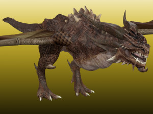Dragon Wyvern Rig 3D Модель