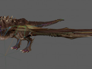 Dragon Wyvern Rig 3D Модель