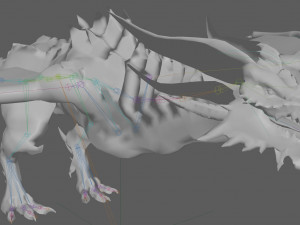 Dragon Wyvern Rig 3D Модель
