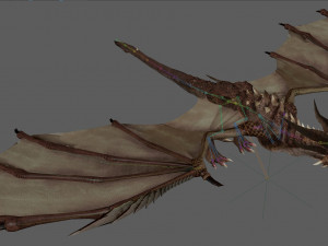 Dragon Wyvern Rig 3D Модель