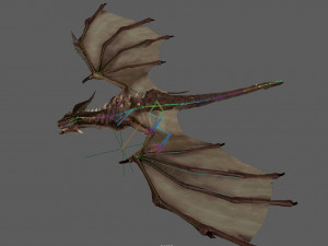 Dragon Wyvern Rig 3D Модель