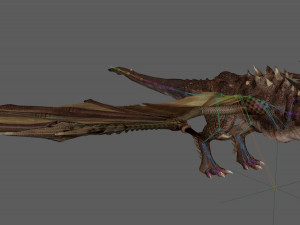 Dragon Wyvern Rig 3D Модель