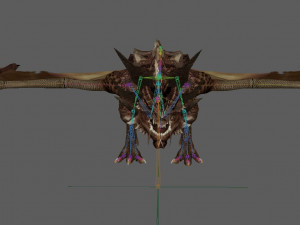 Dragon Wyvern Rig 3D Модель