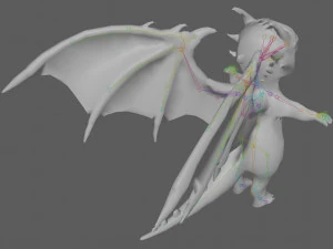 Impianto di perforazione del drago simpatico cartone animato Modello 3D