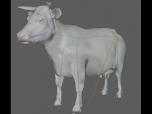 Cow Low poly Rig 3D 模型
