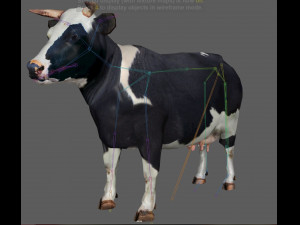 Cow Low poly Rig 3D 模型