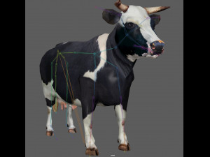 Cow Low poly Rig 3D 模型