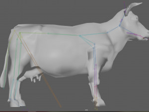 Cow Low poly Rig 3D 模型