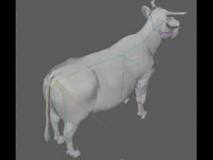 Cow Low poly Rig 3D 模型