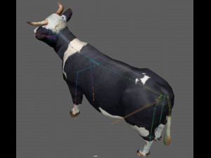 Cow Low poly Rig 3D 模型
