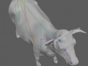 Cow Low poly Rig 3D 模型