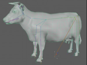 Cow Low poly Rig 3D 模型