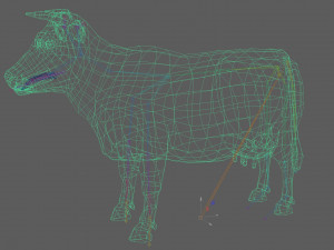 Cow Low poly Rig 3D 模型
