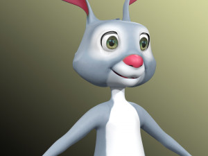 Cartoon Rabbit Rig 3D Model
