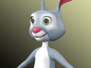 Cartoon Rabbit Rig 3D Model