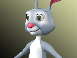 Cartoon Rabbit Rig 3D Model