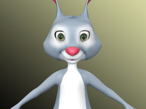 Cartoon Rabbit Rig 3D Model