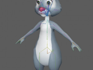 Cartoon Rabbit Rig 3D Model