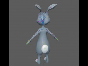 Cartoon Rabbit Rig 3D Model