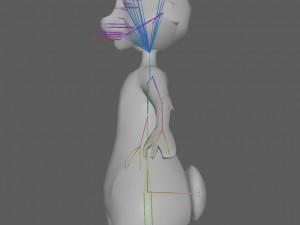 Cartoon Rabbit Rig 3D Model