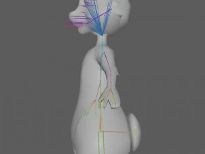 Cartoon Rabbit Rig 3D Model