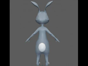 Cartoon Rabbit Rig 3D Model