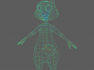 Cartoon Rabbit Rig 3D Model