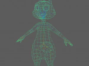 Cartoon Rabbit Rig 3D Model