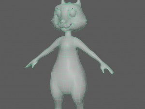 Cartoon Rabbit Rig 3D Model