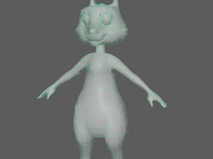 Cartoon Rabbit Rig 3D Model