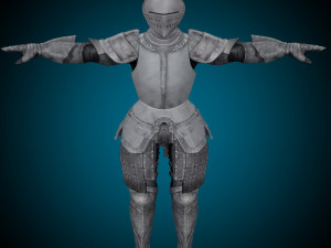 Templar Knight Rig Modello 3D