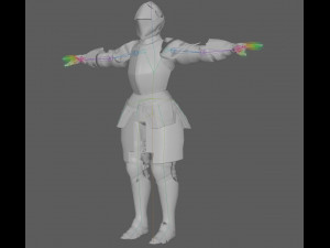 Templar Knight Rig Modello 3D