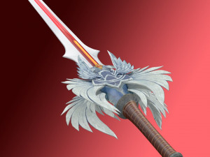 Angel Elven Stylized Sword Modelo 3D