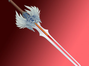 Angel Elven Stylized Sword Modelo 3D