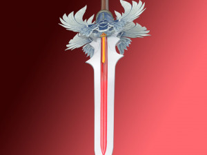 Angel Elven Stylized Sword Modelo 3D