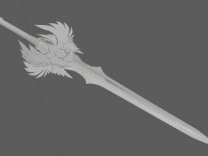 Angel Elven Stylized Sword Modelo 3D