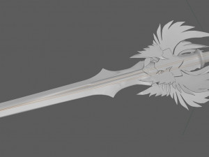 Angel Elven Stylized Sword Modelo 3D