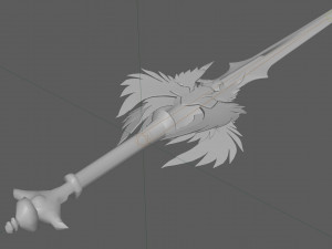 Angel Elven Stylized Sword Modelo 3D