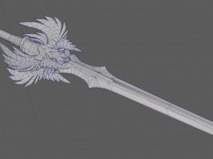 Angel Elven Stylized Sword Modelo 3D